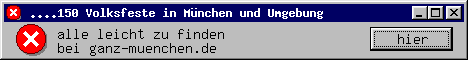 Aktuelles zum  Freizeitleben.Tipps, wo Sie heute, morgen oder am 
%%[0x0A]n&auml;chsten Wochenende Ihre Freizeit verbringen k&ouml;nnen. Volksfeste 
%%[0x0A]in und rund um  M&uuml;nchen. Ob Sie hier nun leben,  wohnen oder nur 
%%[0x0A]arbeiten: bei der Auswahl aller Tipps haben wir diejenigen im Sinn, 
%%[0x0A]die hier in irgendeiner Weise ihren Freizeit- oder Lebensmittelpunkt 
%%[0x0A]haben und einfach mal raus wollen.